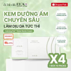 4 Hộp x10 gói sample Kem dưỡng calming pair Dr.bledik w.a.t.er b.o.m.b cream 2ML