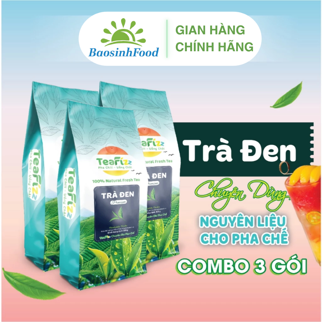 Combo 3 Gói Trà Đen Cao Cấp TeaFizz 1500g – Đậm Vị Chuẩn Quán, Pha Trà ...