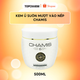 [QUÀ TẶNG KHÔNG BÁN] Kem ủ tóc keratin collagen phục hồi hư tổn CHAMIS 500ml giảm gãy rụng, mềm mượt hương nước hoa