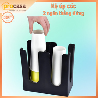Kệ úp cốc 2 ngay - Khay để ly 2 ngăn thẳng đứng - kệ xếp ly 4 ngăn thẳng đứng