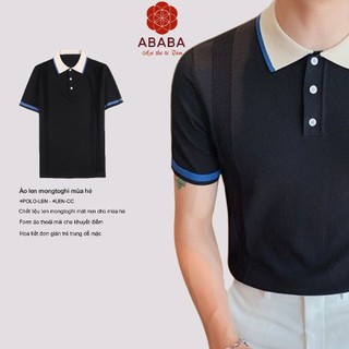 Áo polo nam len mongtoghi hàn quốc mềm mịn thoáng mát ABABA - ABA-POLOLEN