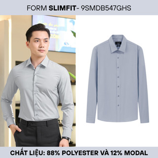 [T7_ĐỒNG GIÁ 369K] Áo Sơ Mi Nam Dài Tay 9SMDB547 Biluxury Form Slimfit Cao Cấp Tôn Dáng Chống Nhăn Bền Màu