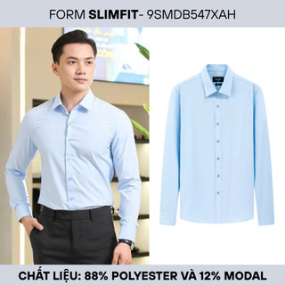 [T7_ĐỒNG GIÁ 369K] Áo Sơ Mi Nam Dài Tay 9SMDB547 Biluxury Form Slimfit Cao Cấp Tôn Dáng Chống Nhăn Bền Màu