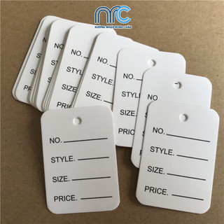 Combo 250 tag quần áo, tag giấy, Mác treo quần áo có đục lỗ - Kích thước 3.5x5cm