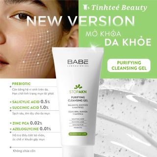 Sữa rửa mặt BABE lợi khuẩn dành cho da dầu mụn Stop Akn Purifying Cleansing gel 200ML