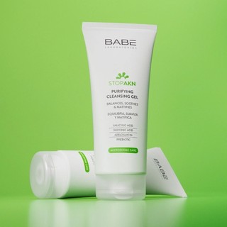 Sữa rửa mặt BABE lợi khuẩn dành cho da dầu mụn Stop Akn Purifying Cleansing gel 200ML