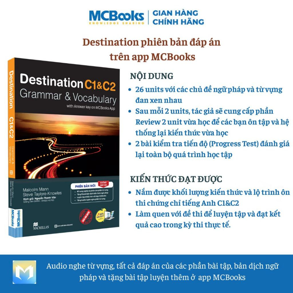 Sách - Destination C1&C2 Grammar and Vocabulary Tặng Audio và bài tập thực hành MCBooks