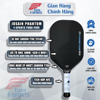 (Chính Hãng) Vợt Pickleball Jusain Phantom – Gen 4 BV81 Carbon Teflon – Phản Ứng Nhanh – Kiểm Soát Đỉnh Cao