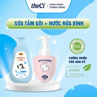 Combo sạch khỏe cùng con:  Sữa Tắm Gội 2 trong 1 200ml +  Nước Rửa Bình cho bé 300ml