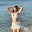 Set bikini Bra ren phối chân váy ôm ngắn MCA phong cách mùa hè đi biển S094