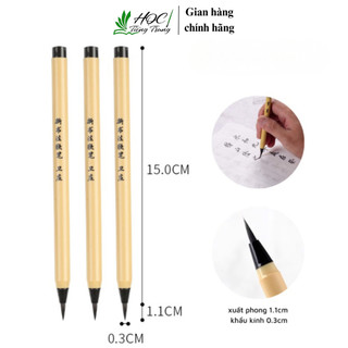 Bút Lông Bơm Mực Luyện Viết Chữ Hán – Viết Thư Pháp, Chép Kinh, Viết Sớ – Kèm Lọ Mực Chuyên Dụng