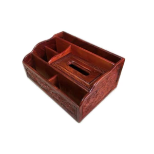 Hộp đựng giấy ăn đa năng văn phòng gỗ hương thành hộp trạm gấm hoa chanh