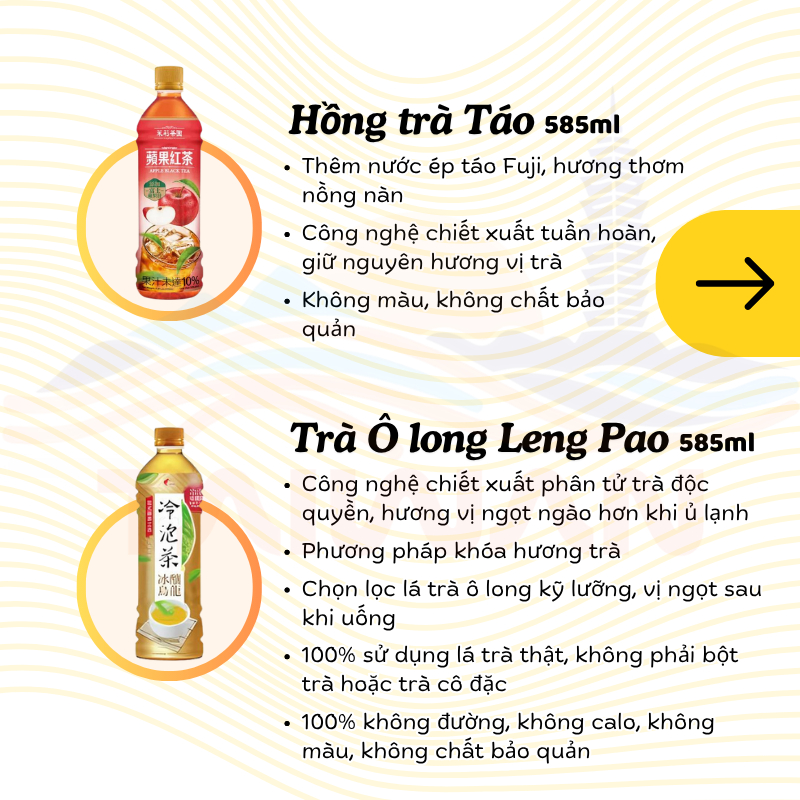 Nước Trà Thảo mộc Đài Loan Nước uống đài loan mật ong hoa lài, xanh chanh dây, Ô long các loại