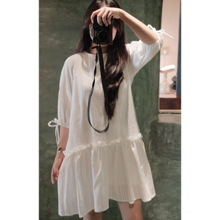 Tana dress - Đầm babydoll xô hoa tay lửng Ma Vie