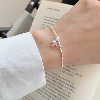 Lắc Tay Nữ Bạc 925 Charm Ngôi Sao Xinh Xắn Đốt Ống Tre Phá Cách – Vòng Tay Hàn Quốc Dễ Thương Dành Cho Nàng