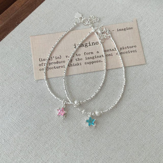Lắc Tay Nữ Bạc 925 Charm Ngôi Sao Xinh Xắn Đốt Ống Tre Phá Cách – Vòng Tay Hàn Quốc Dễ Thương Dành Cho Nàng