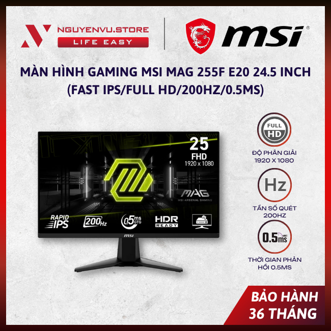 Màn Hình Gaming MSI 255XF 255PXF 24.5 Inch Full HD IPS 300Hz 0.5ms Gaming M%c6%b0%e1%bb%a3t M%c3%a0 Ch%c3%adnh H%c3%a3ng I.1594591521
