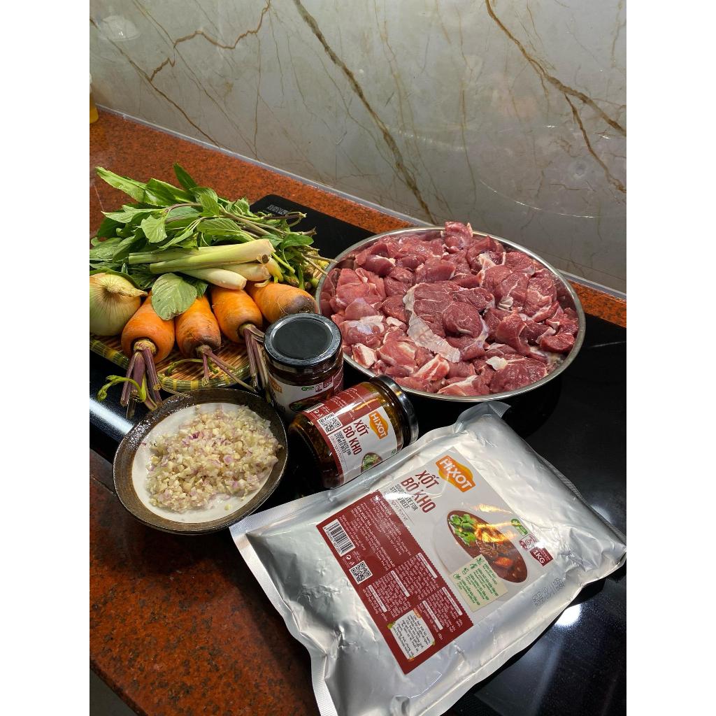 COMBO 2 HŨ 220GRAM Sốt Gia Vị Bò Kho HiXOT, gia vị nấu bò kho, bò sốt vang, NẤU CHAY MẶN
