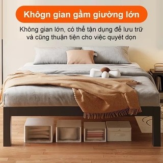 Panda Giường sắt hiện đại đơn giản 1.8m giường sắt tải trọng khung sắt chắc chắn mang 500kg