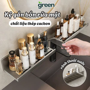Kệ Để Đồ Gắn Bồn Rửa Mặt Chất Liệu Thép Carbon, Kệ Để Đồ Nhà Tắm Chữ U Gắn Tường Tiện Lợi