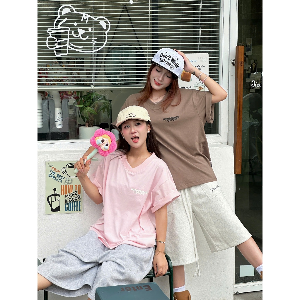 Áo Thun V - Neck Boxy Tee Represent Nevasome Cotton 250gsm Local Brand Tay Lỡ Form Boxy Rộng Nam Nữ