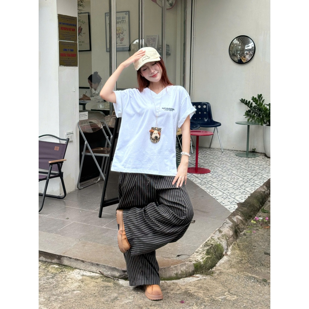 Áo Thun V - Neck Boxy Tee Represent Nevasome Cotton 250gsm Local Brand Tay Lỡ Form Boxy Rộng Nam Nữ