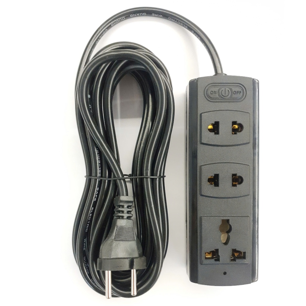 Ổ cắm đa năng chịu tải 1200w Kenno lõi sứ 3A3, 3A5, 3 lỗ dùng cho cắm máy tính máy in , màn hình tivi