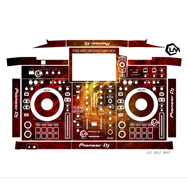 Tấm Dán Skin DJ XDJ RX3, Skin In Theo Yêu Cầu IB Shop Để Gửi Mẫu