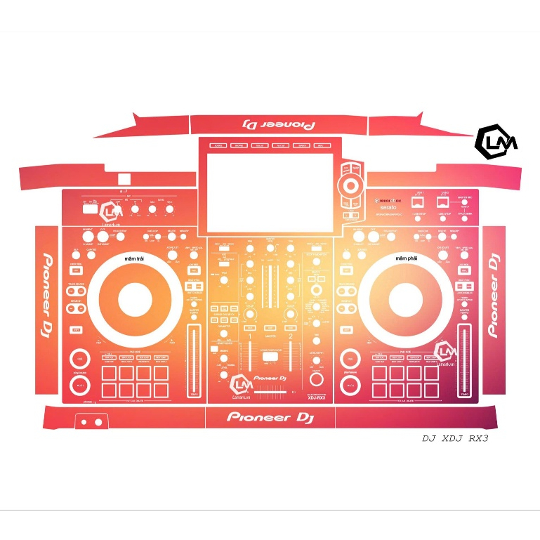 Tấm Dán Skin DJ XDJ RX3, Skin In Theo Yêu Cầu IB Shop Để Gửi Mẫu