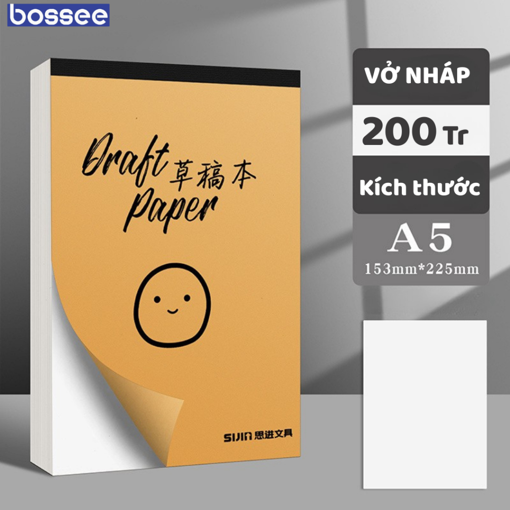 Sổ Tay Vở Nháp A5 200 Trang – Sổ Ghi Chép Bìa Kraft, Giấy Nháp Trơn ...