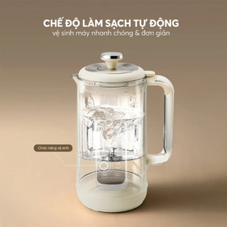 Máy Làm Sữa Hạt CBE-8650 Elmich 1L - 7 Chế Độ Nấu - Tự Ngắt - Chống Cháy - Nút Cảm Ứng - Bảo Hành 2 Năm
