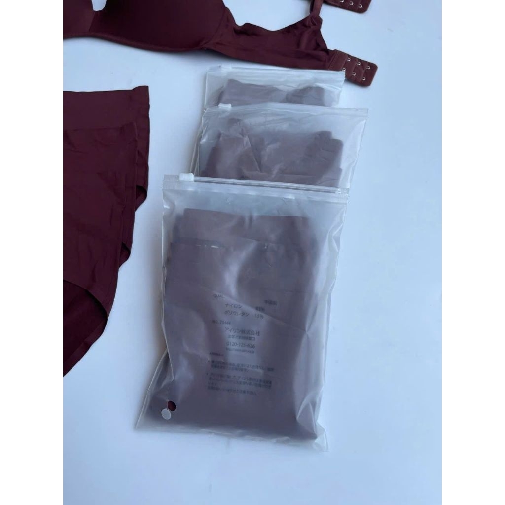 (BomoHouse) Set áo ngực / bra không gọng + quần su không đường may - dư xịn xuất Nhật