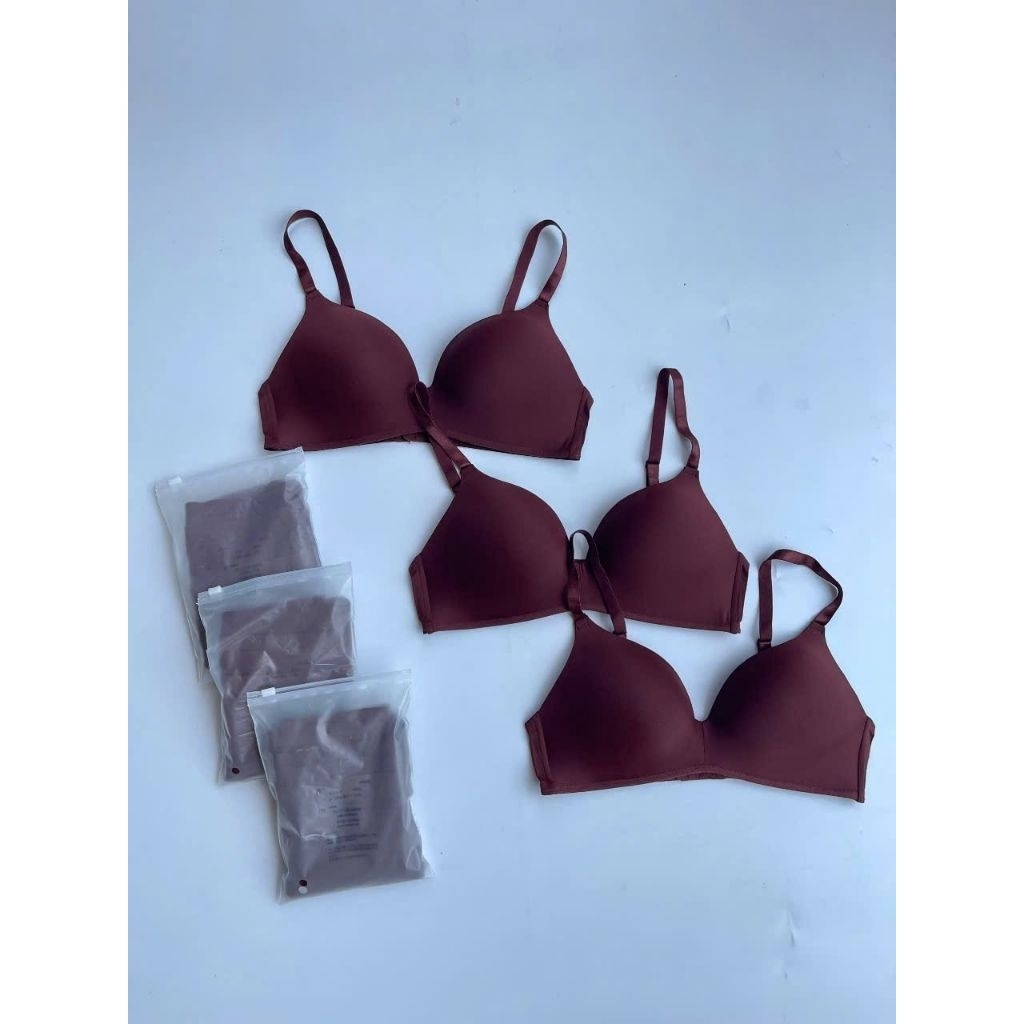 (BomoHouse) Set áo ngực / bra không gọng + quần su không đường may - dư xịn xuất Nhật