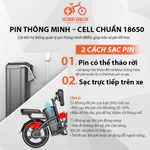 [Hỏa tốc HCM] Xe điện gấp gọn G-Force C14 bỏ cốp tiện lợi. Xe đạp trợ lực điện 3 chế độ. BH 12 tháng — ảnh 3