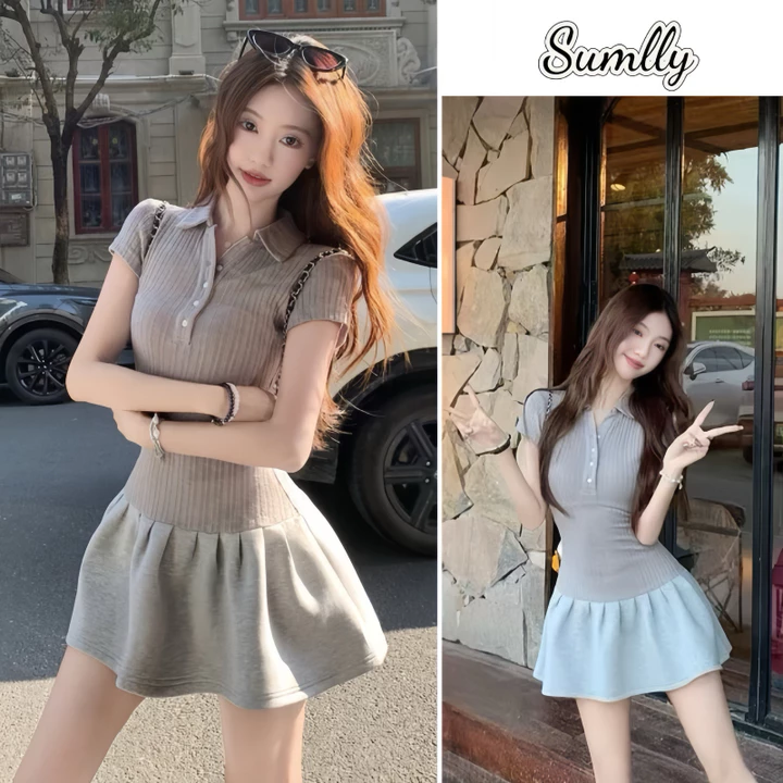 Váy POLO Váy xòe cơ bản Váy bó sát Váy thời trang tay ngắn Váy dự tiệc hoặc thường ngàyVáy Nữ