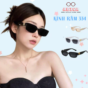 Kính mắt râm mát nữ nam chữ V mắt kính chữ nhật chống tia UV400 thời trang Hàn Quốc phong cách Retro bền đẹp giá rẻ 334