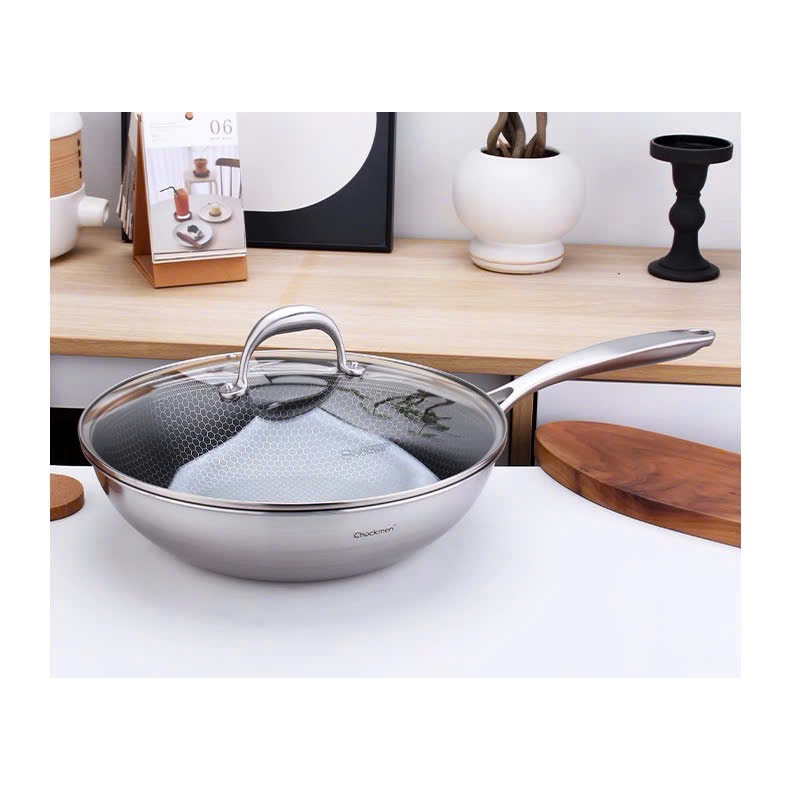 Chảo Tổ Ong Chockmen Kèm Nắp Kính