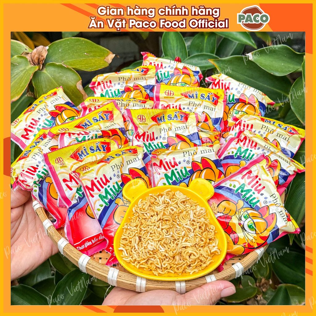 Combo 10 gói mì sấy trẻ em Miu Miu vị phô mai thơm ngon chuẩn vị ăn vặt một thời