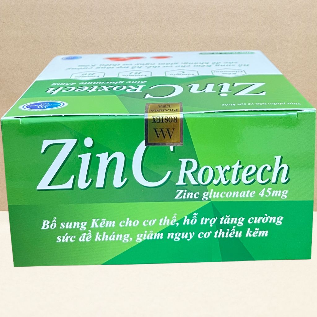 Combo 2 Hộp Zin C Roxtech Xanh Lá - Rostex - Vinaphar - Vitamin Chữa Lành