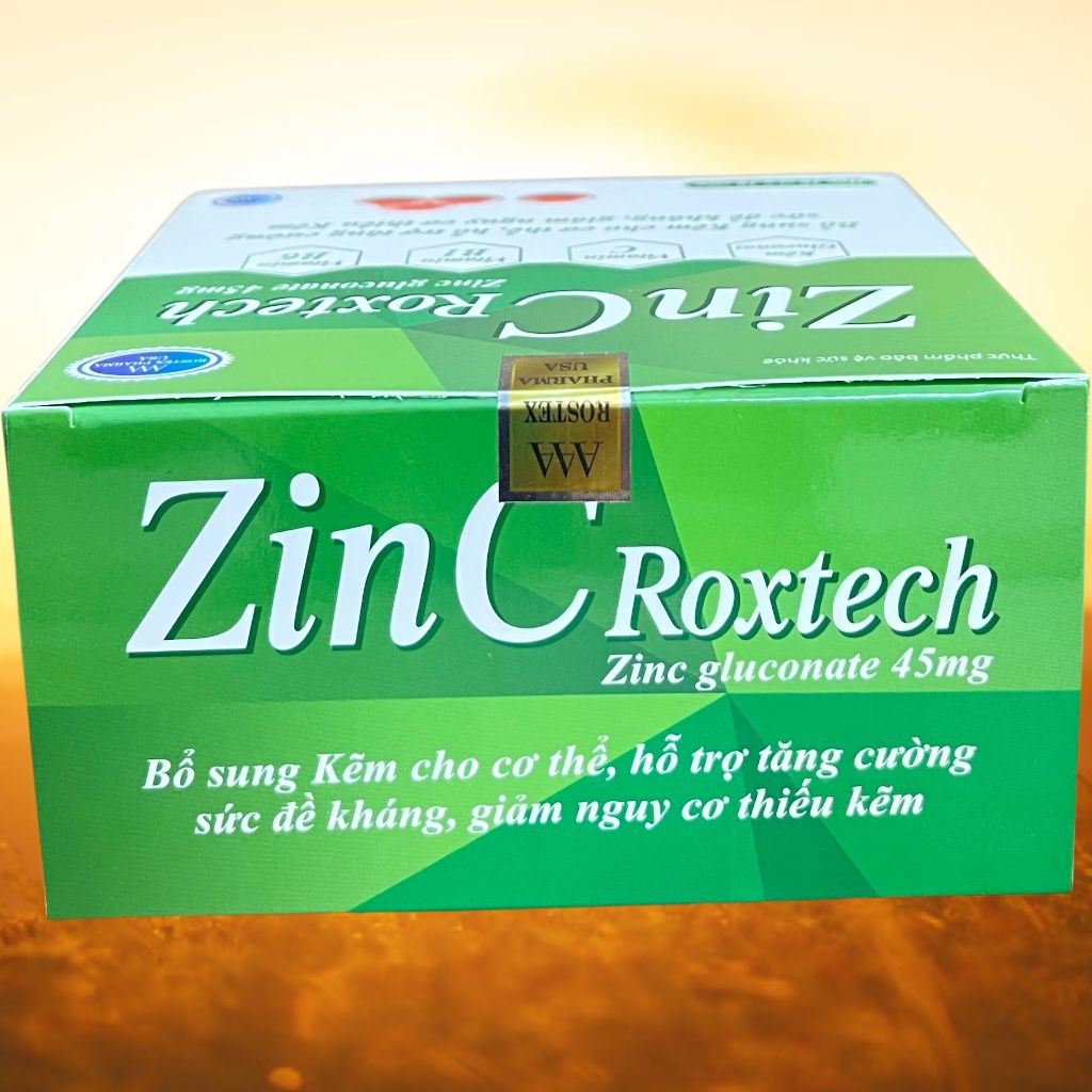 Zin C Roxtech Xanh Lá - Rostex - Vinaphar - Vitamin Thanh Lọc