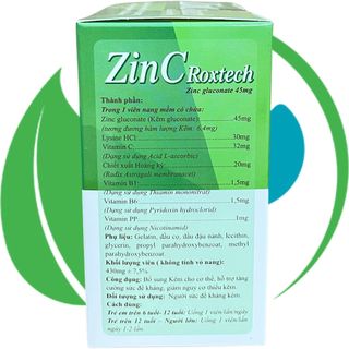 Combo 2 Hộp Zin C Roxtech Xanh Lá - Rostex - Vinaphar - Vitamin Phục Hồi