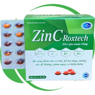 Combo 2 Hộp Zin C Roxtech Xanh Lá - Rostex - Vinaphar - Vitamin Phục Hồi