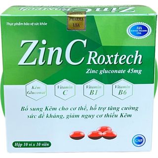 Combo 2 Hộp Zin C Roxtech Xanh Lá - Rostex - Vinaphar - Vitamin Phục Hồi