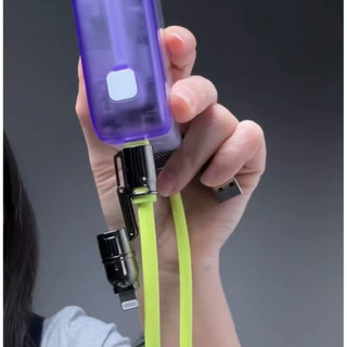 Cáp Dữ Liệu 4 Trong 1 Chất Liệu Silicon Lỏng, Công Suất 240W, Sạc Nhanh 4 Đầu Sạc C-C, USB -L , C-L
