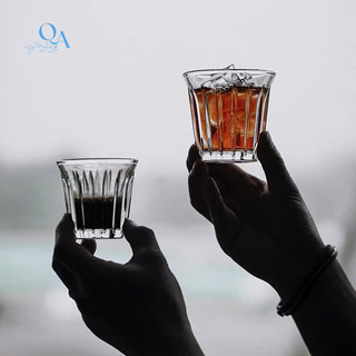 Ly thủy tinh dáng loe sọc chuyên dụng cho CÀ PHÊ, CAPUCHINO, ESPRESSO chịu nhiệt phong cách Châu Âu