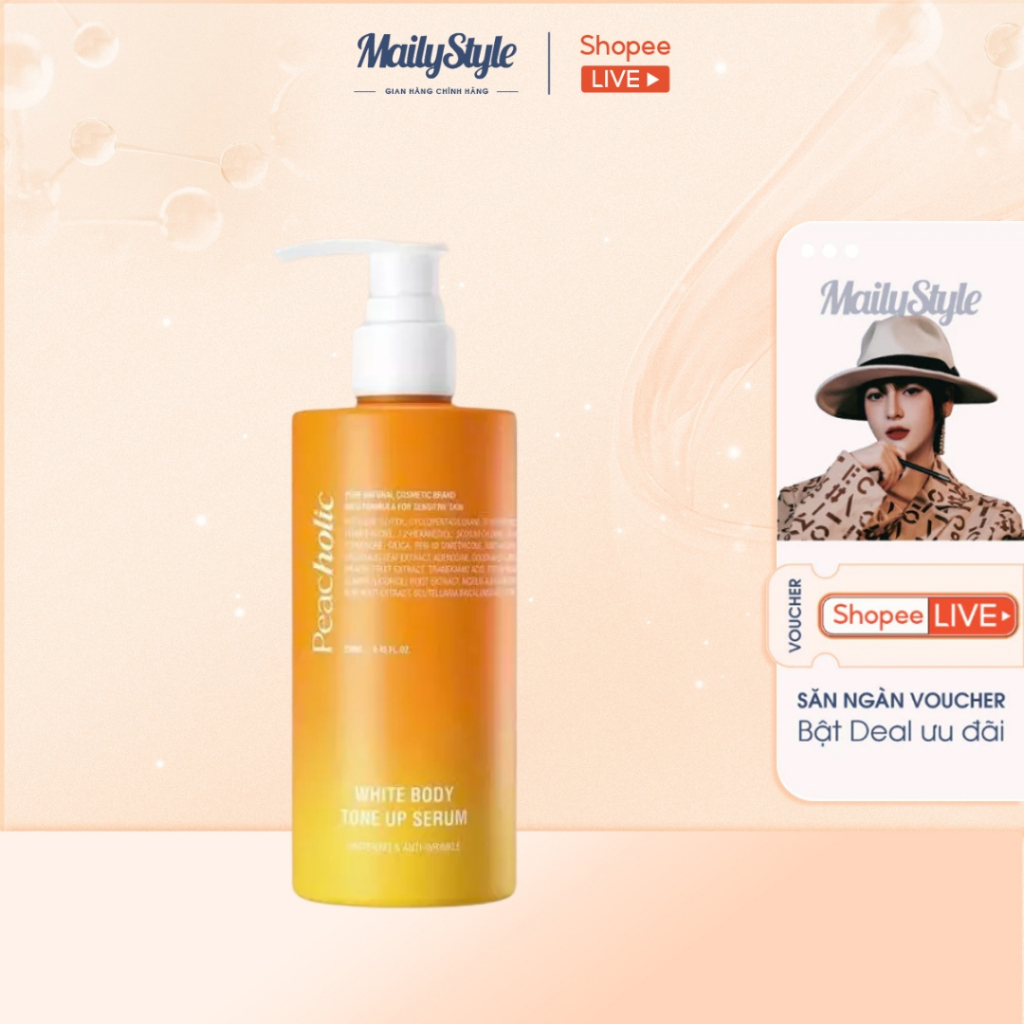 M39_[KÈM QUÀ] Kem Nâng Tone Body Peacholic Hàn Quốc 250ml_TẶNG .......