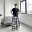 Quần Flannel Dài Ống Cong Vải Ép Hàn Form Rộng Unisex Tôn Dáng Nhiều Màu | SSSTore.Aesthetic