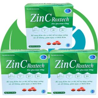 Combo 3 Hộp Zin C Roxtech Xanh Lá - Rostex - Vinaphar - Vitamin Phục Hồi
