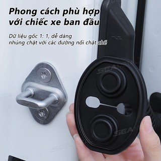 SEAMETAL 4 Cửa Ô Tô Im Lặng Miếng Lót Sốc Silicon Khóa Cửa Ô Tô Chống Va Chạm Vỏ Bảo Vệ Tấm Chống Sốc