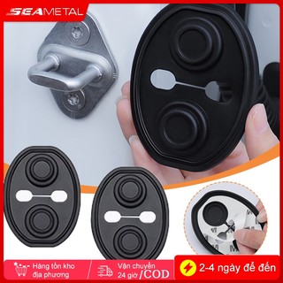 SEAMETAL 4 Cửa Ô Tô Im Lặng Miếng Lót Sốc Silicon Khóa Cửa Ô Tô Chống Va Chạm Vỏ Bảo Vệ Tấm Chống Sốc